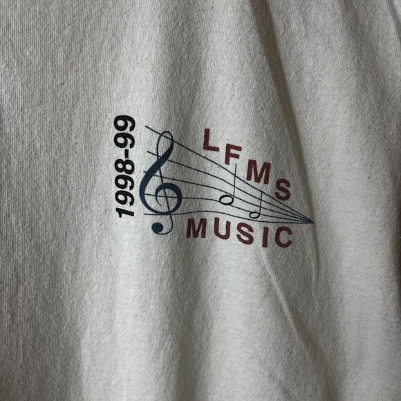 LFMS Music T Shirt Vintage 90s Adult White Medium M Graphic Tee - Picture 12 of 12